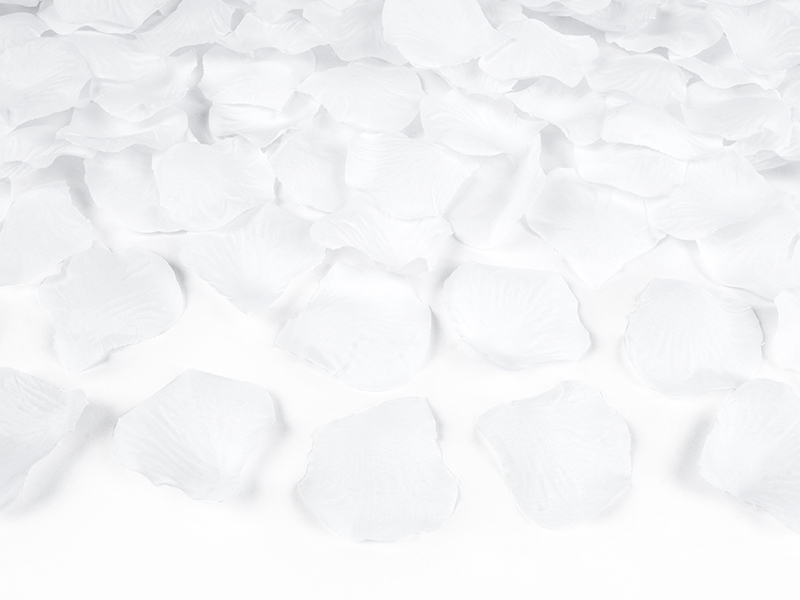 Vystřelovací konfety bílé květy 60cm
